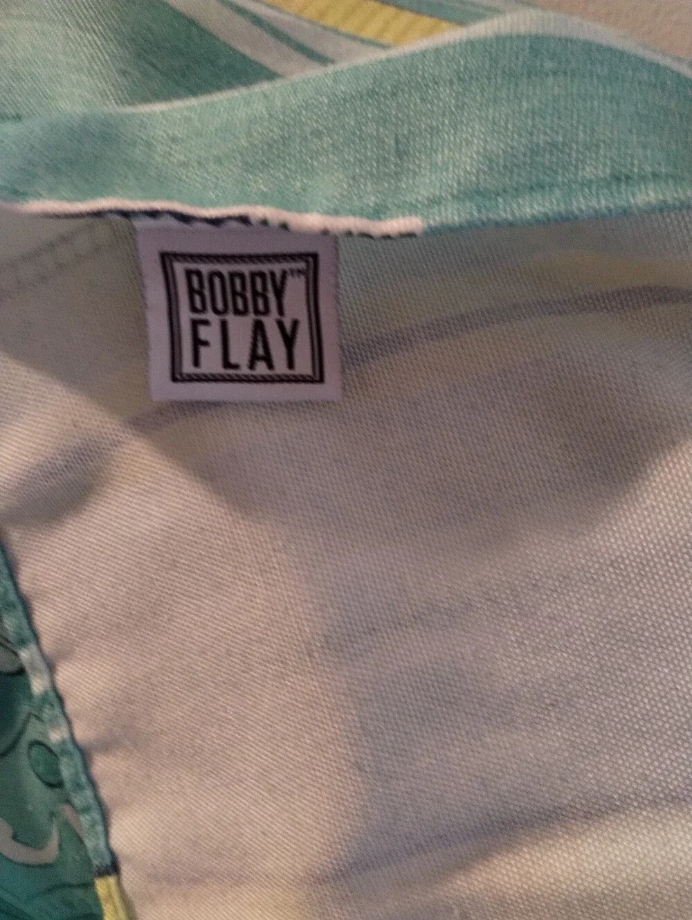 Bobby Flay Green Geometric Tablecloth Sz 58 By 76